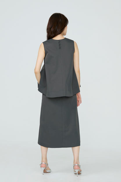 Frame trad skirt(Charcoal)