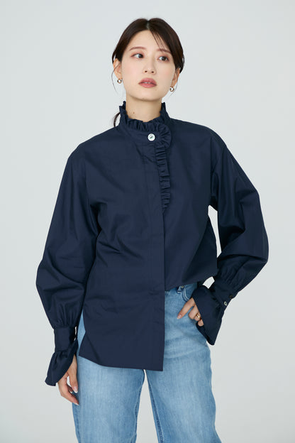 French chic blouse(Navy)