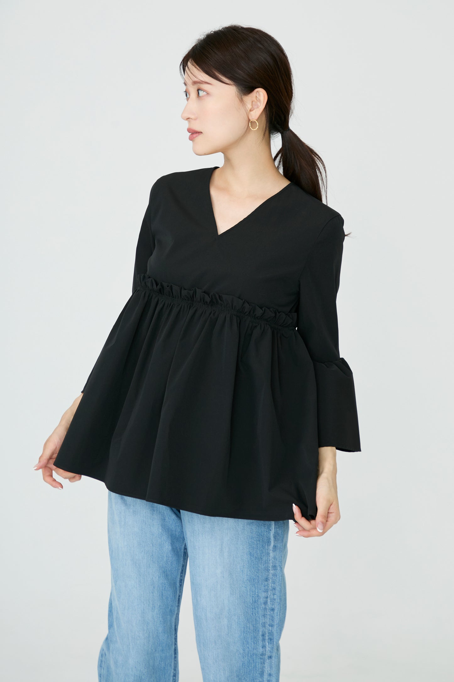 Frills over tops(Black)