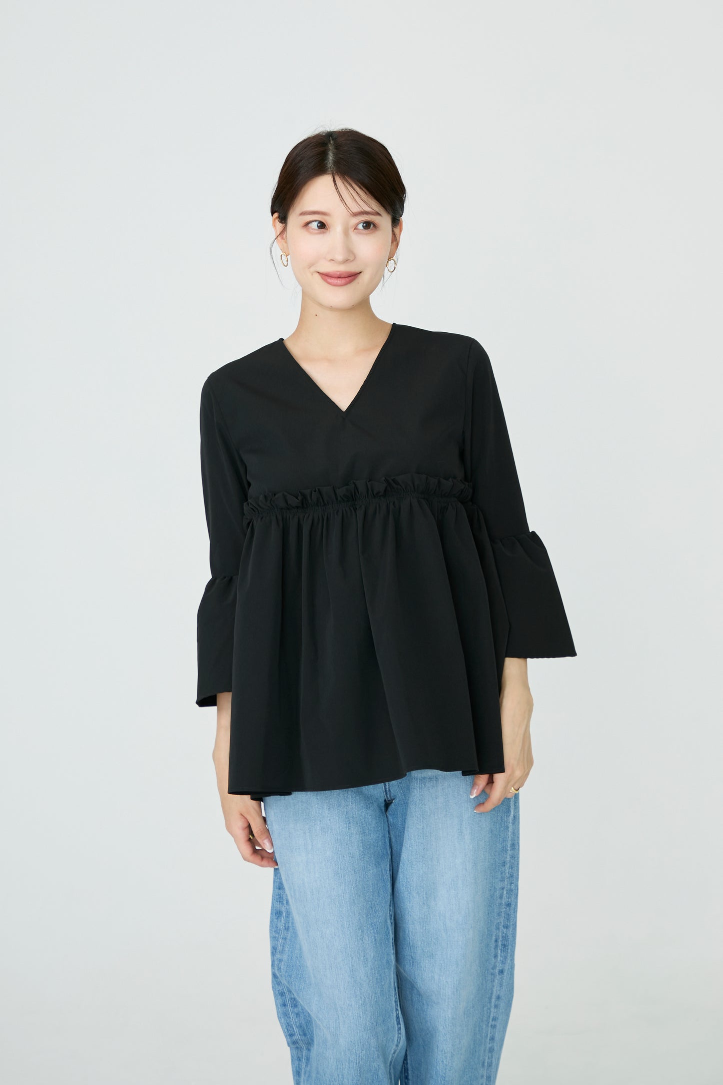 Frills over tops(Black)