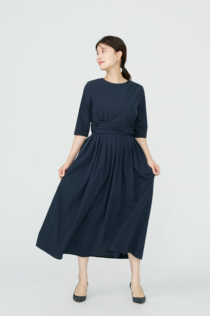 KushuKushu tack dress(Navy)