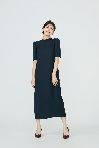 3pattern ribbon dress(Navy)