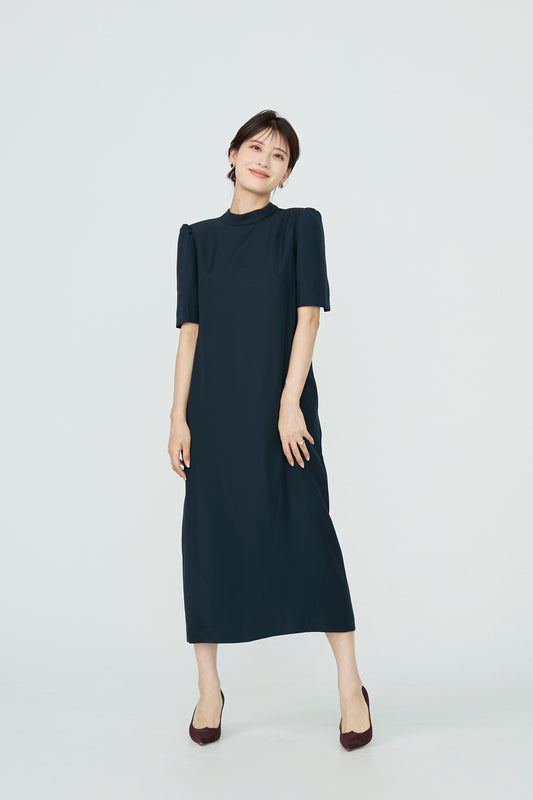 3pattern ribbon dress(Navy)