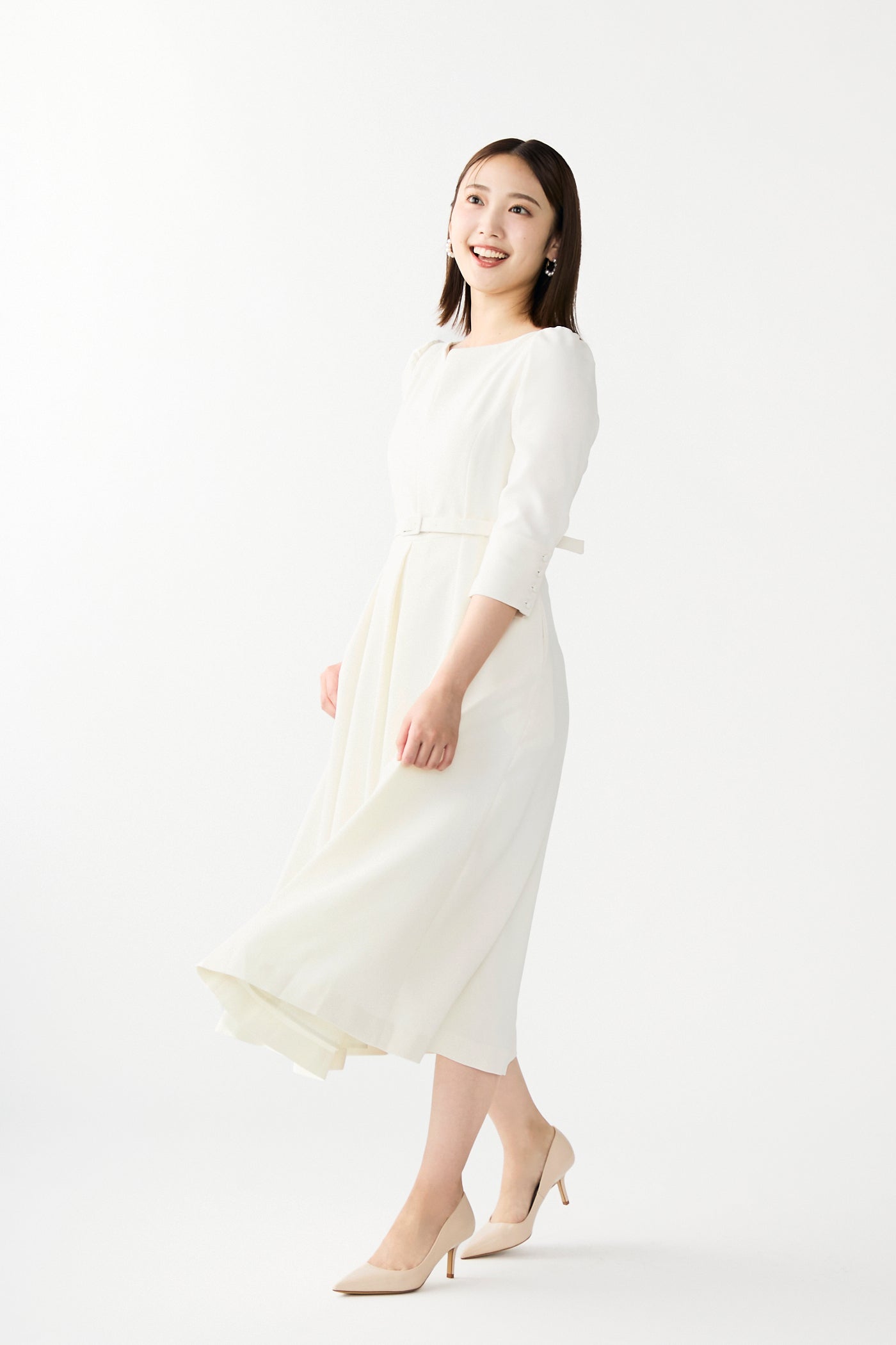 Charlotte flare dress(Ivory)