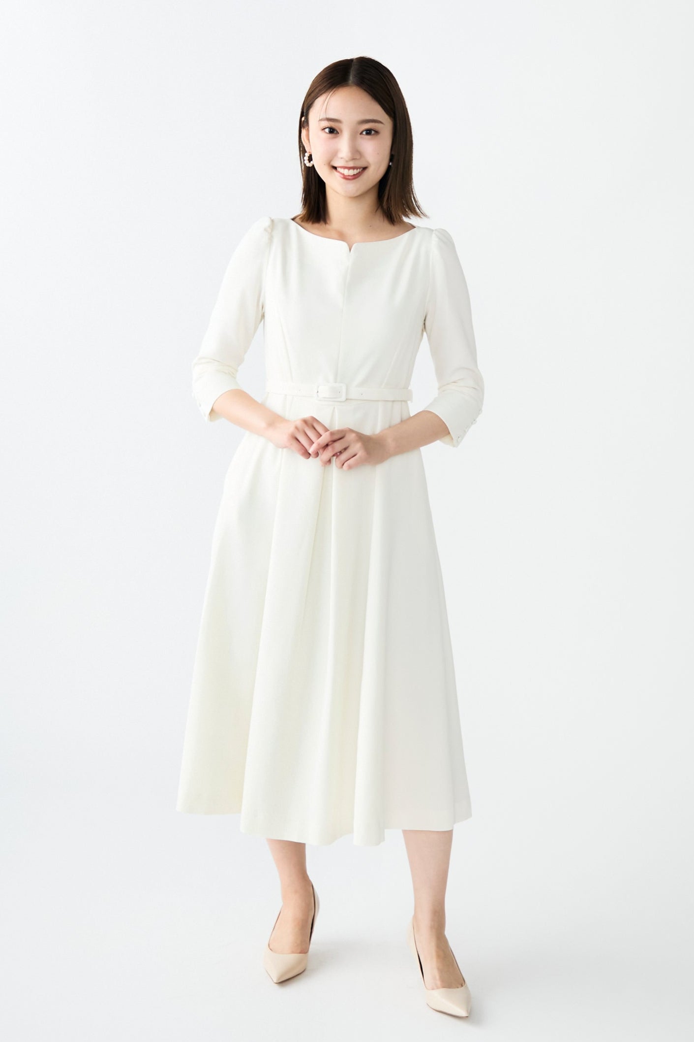 Charlotte flare dress(Ivory)