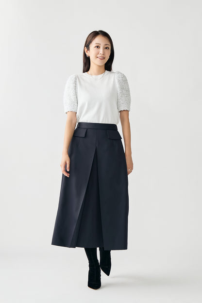 Flurries sleeve kint tops(White)