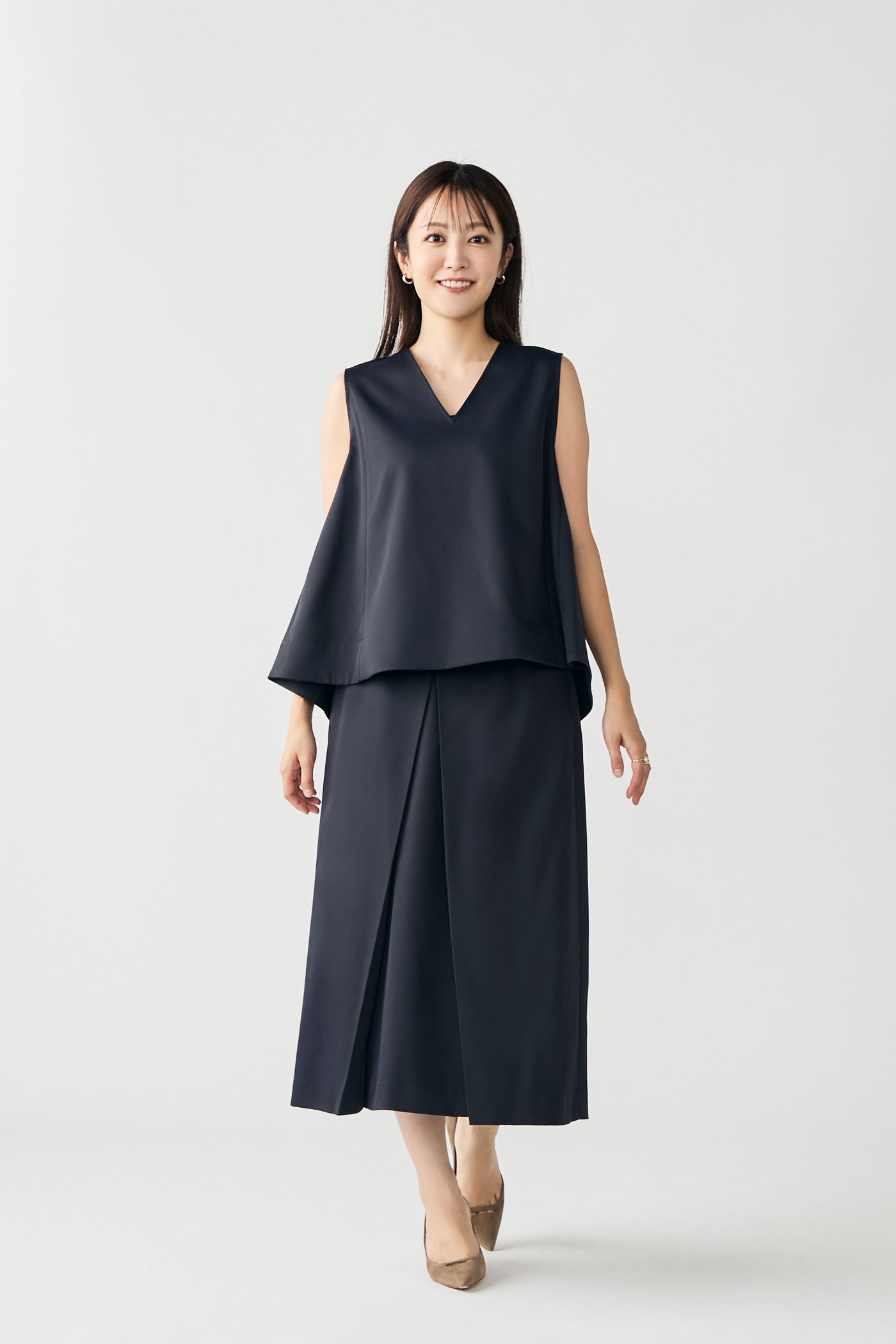 Frame trad skirt(Navy)