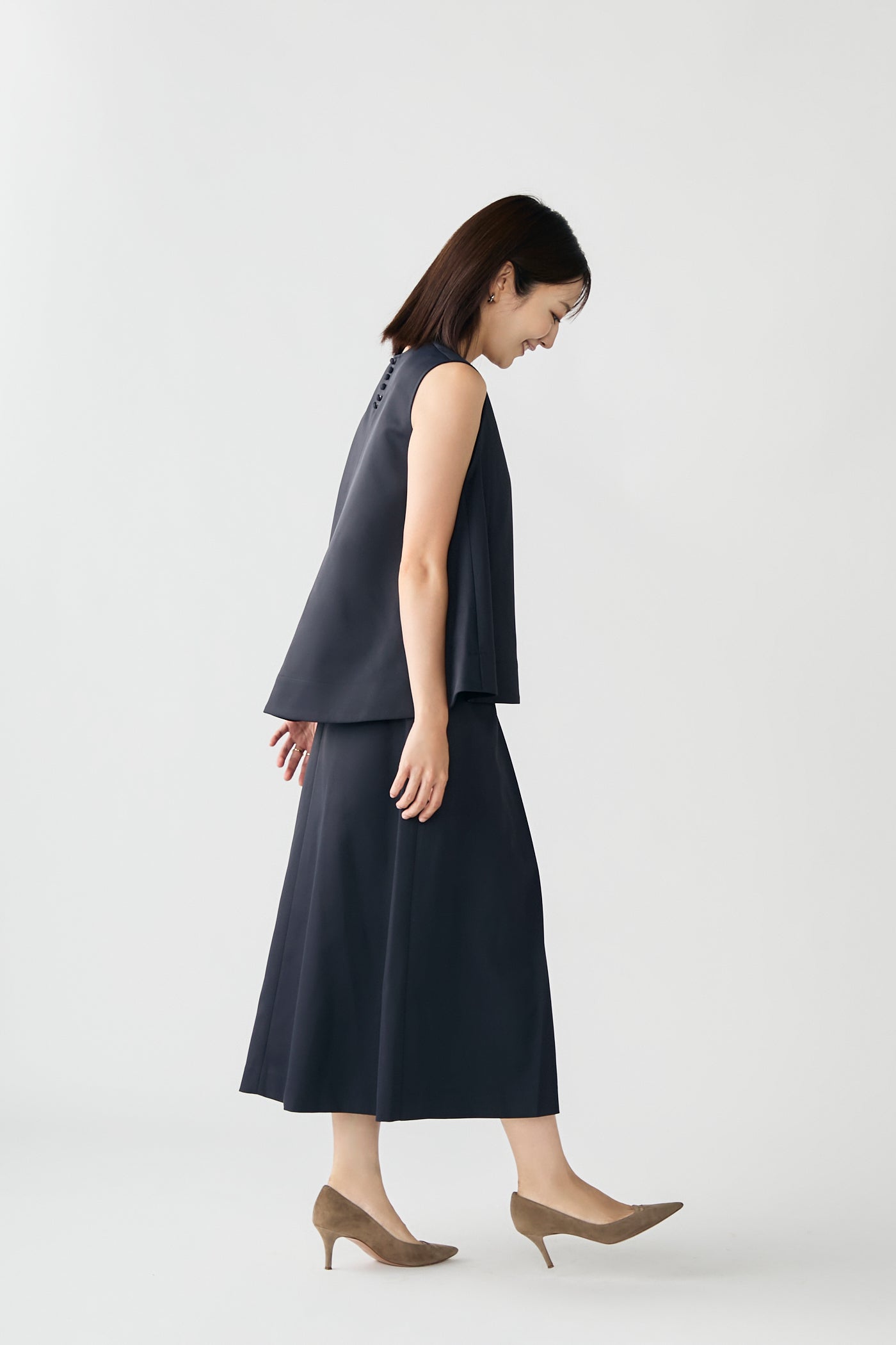 Frame trad skirt(Navy)