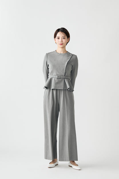 Noona peplum jacket(Gray)