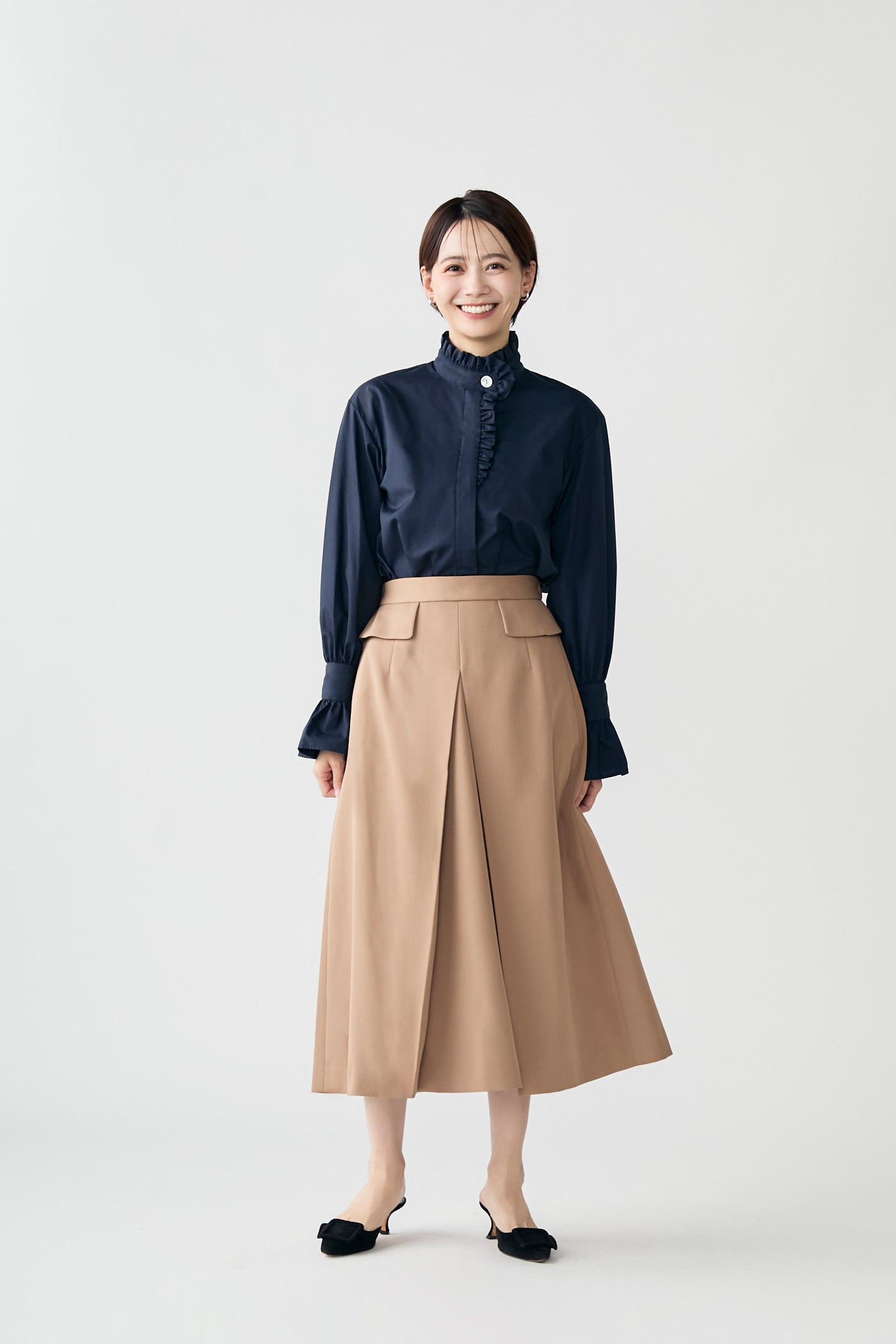 Frame trad skirt(Camel)