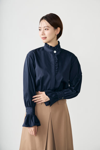 French chic blouse(Navy)