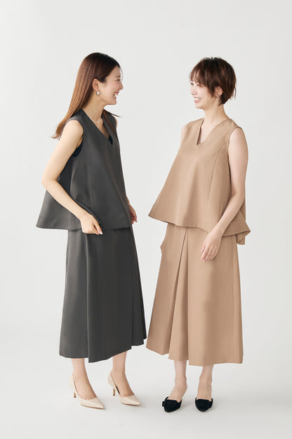 Frame trad skirt(Camel)