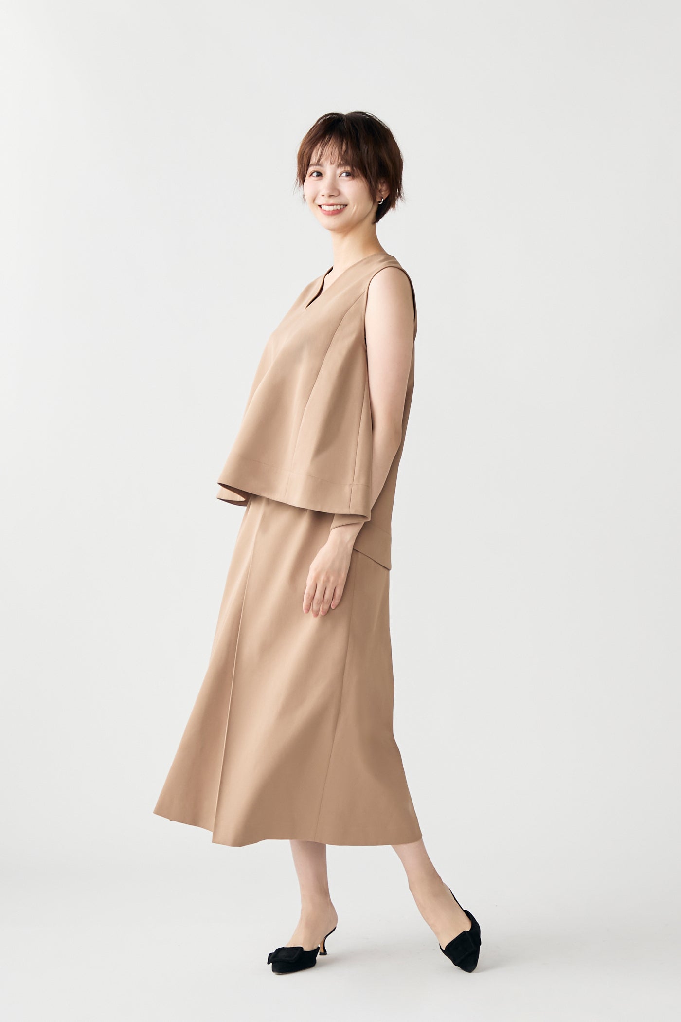 Frame trad skirt(Camel)