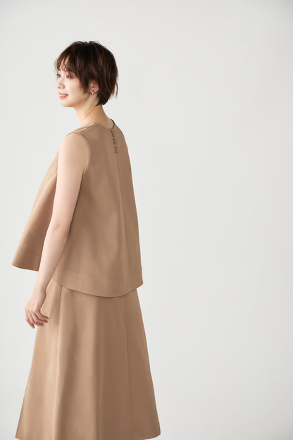 Frame layeard vest(Camel)