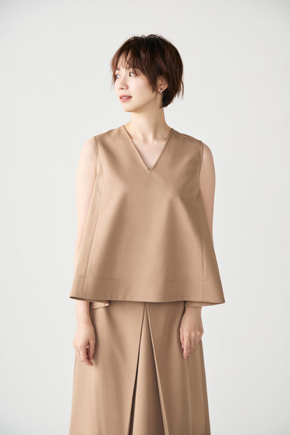 Frame layeard vest(Camel)
