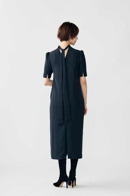 3pattern ribbon dress(Navy)