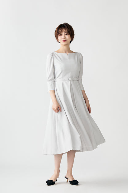 Charlotte flare dress(Pale gray)