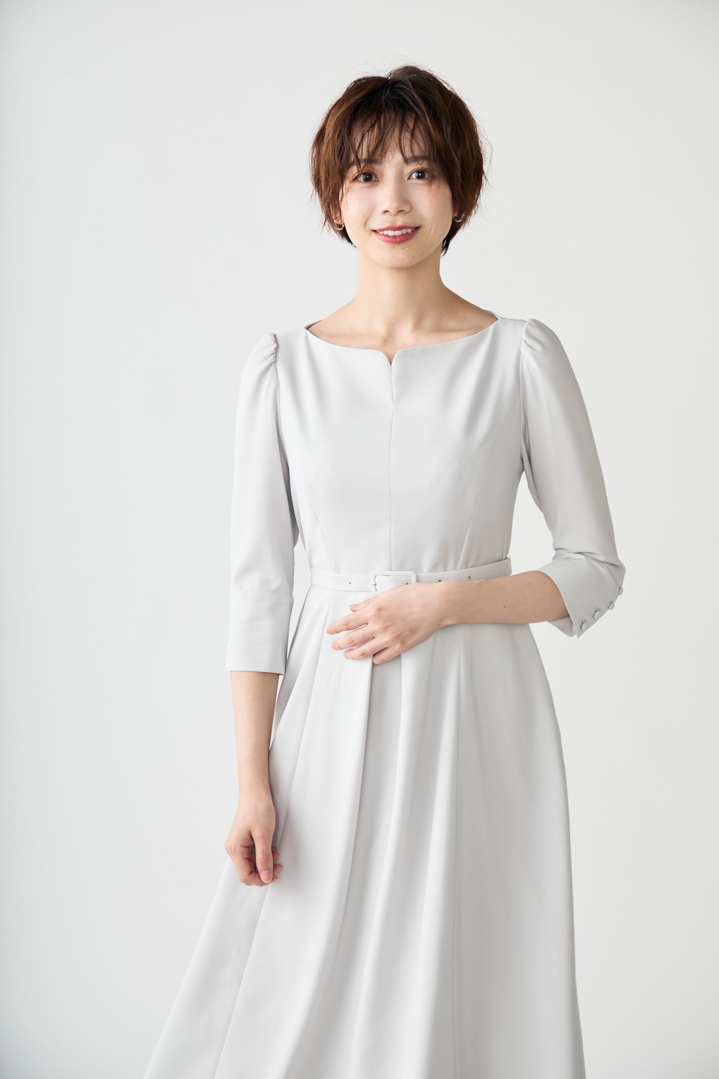 Charlotte flare dress(Pale gray)