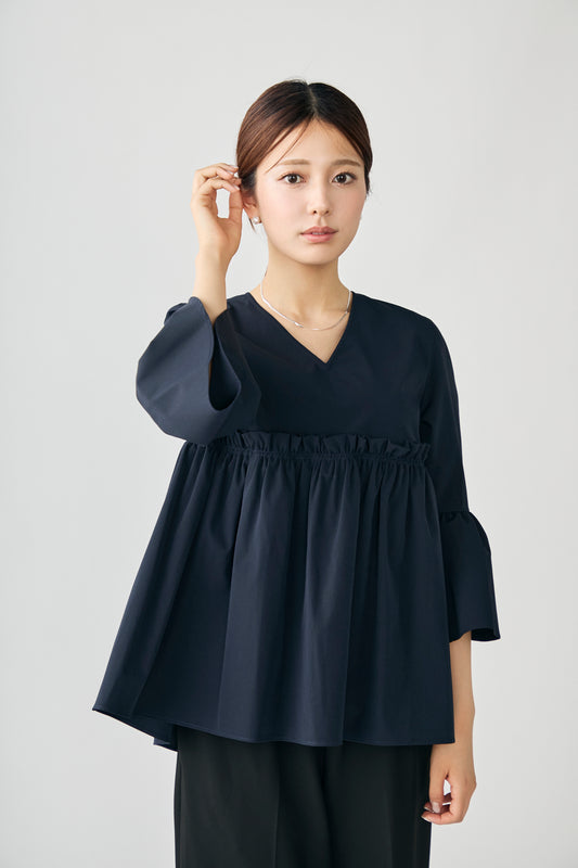 Frills over tops(Navy)