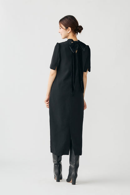 3pattern ribbon dress(Black)