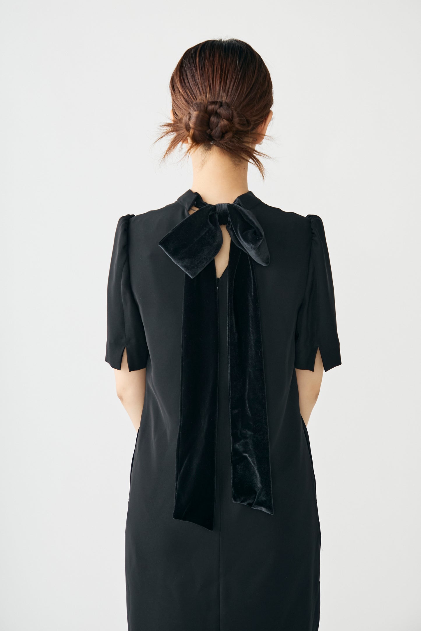 3pattern ribbon dress(Black)