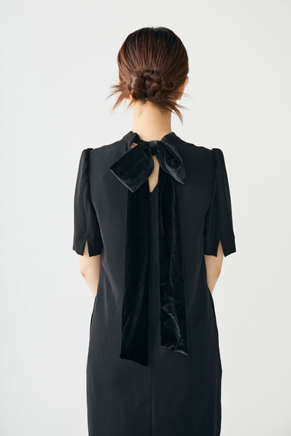 3pattern ribbon dress(Black)