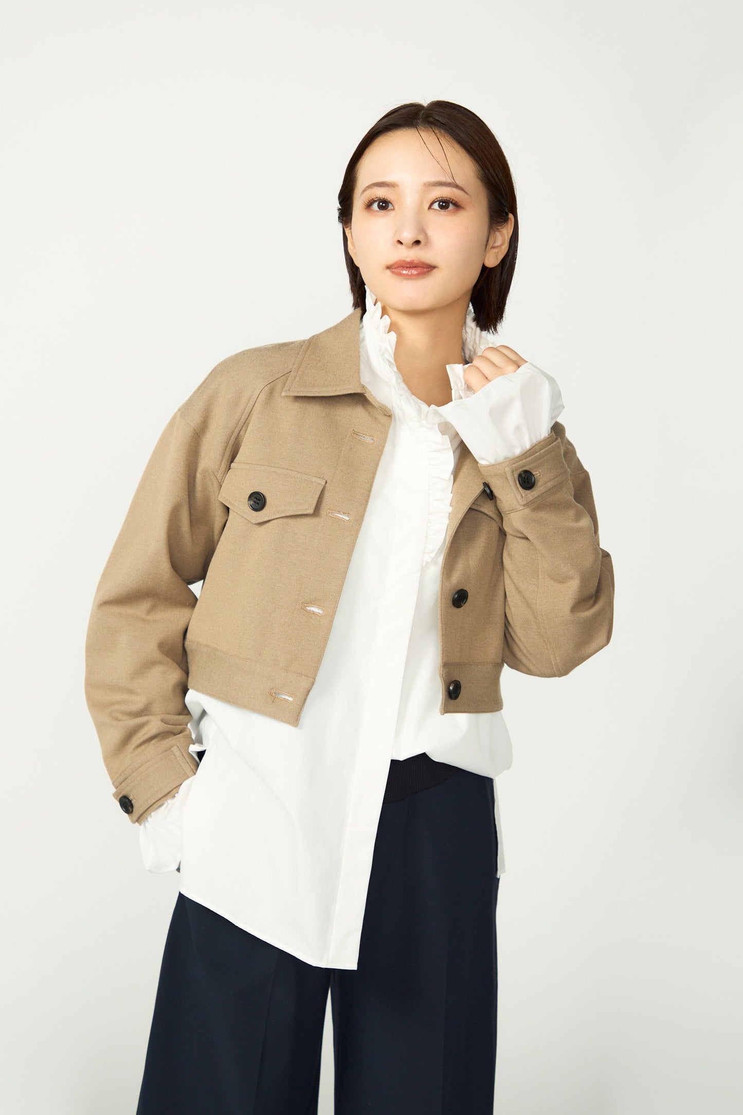 Gentle blouson (Camel)