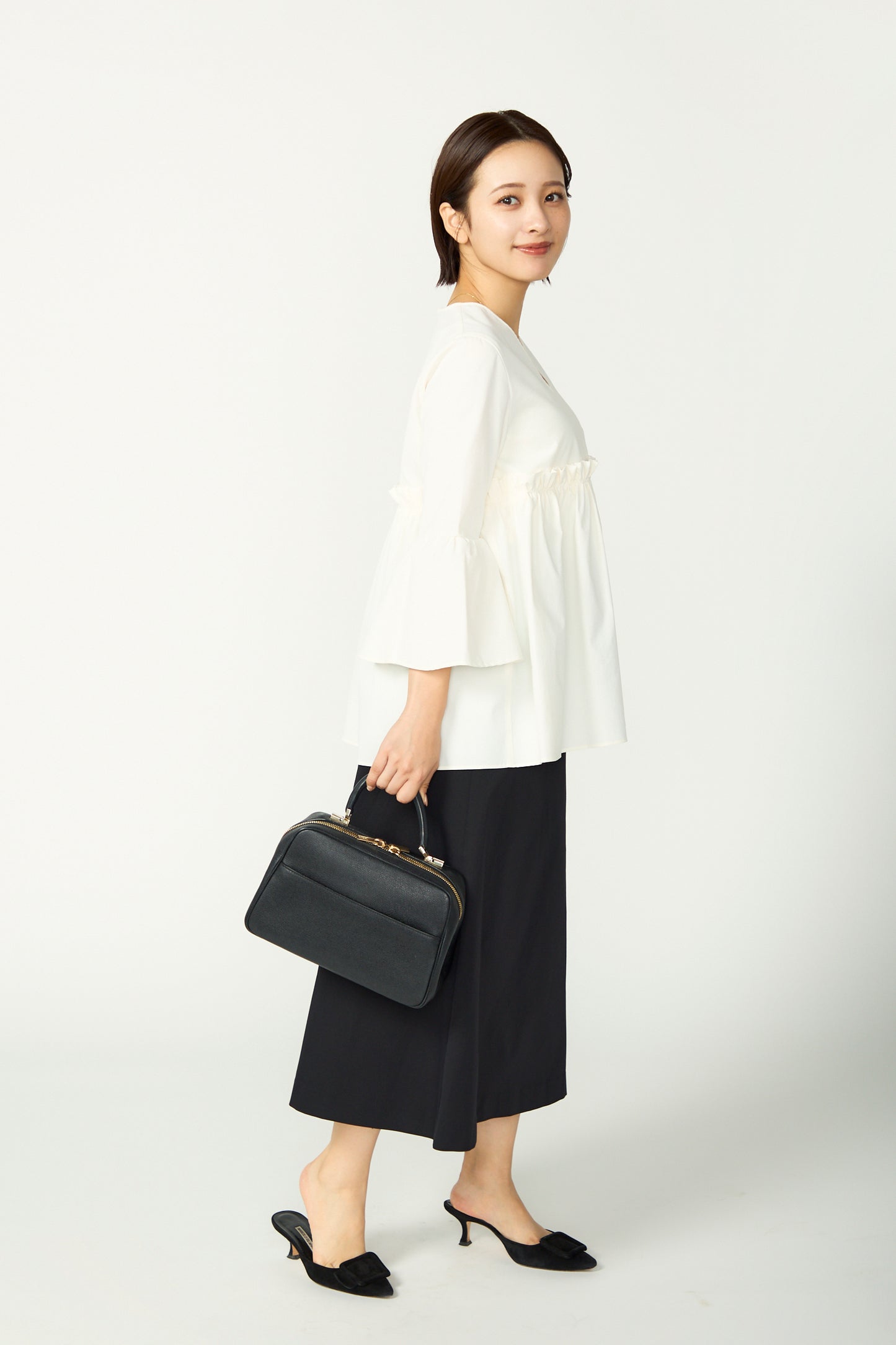 Frills over tops(Ivory)