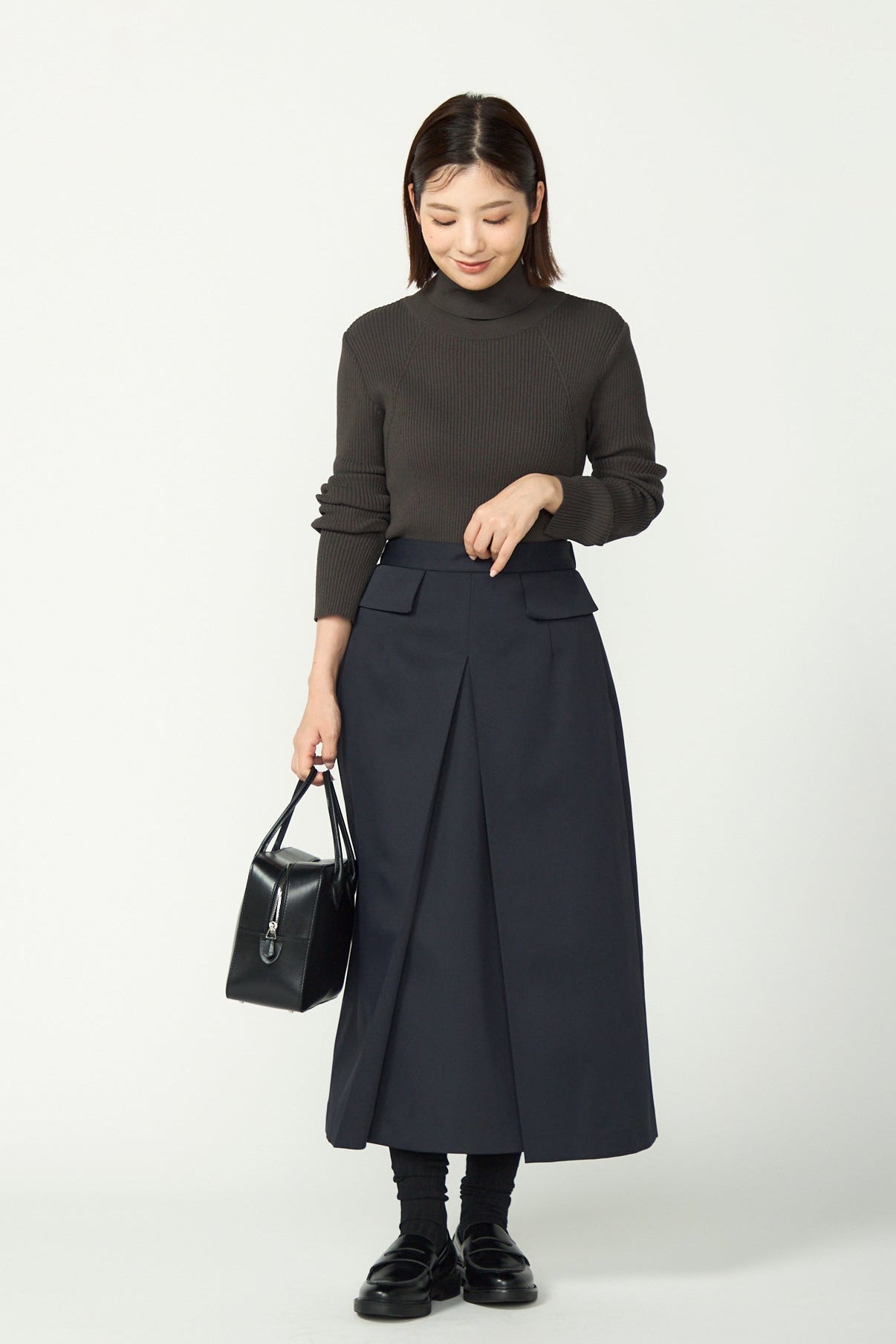 Frame trad skirt(Navy) – Audire