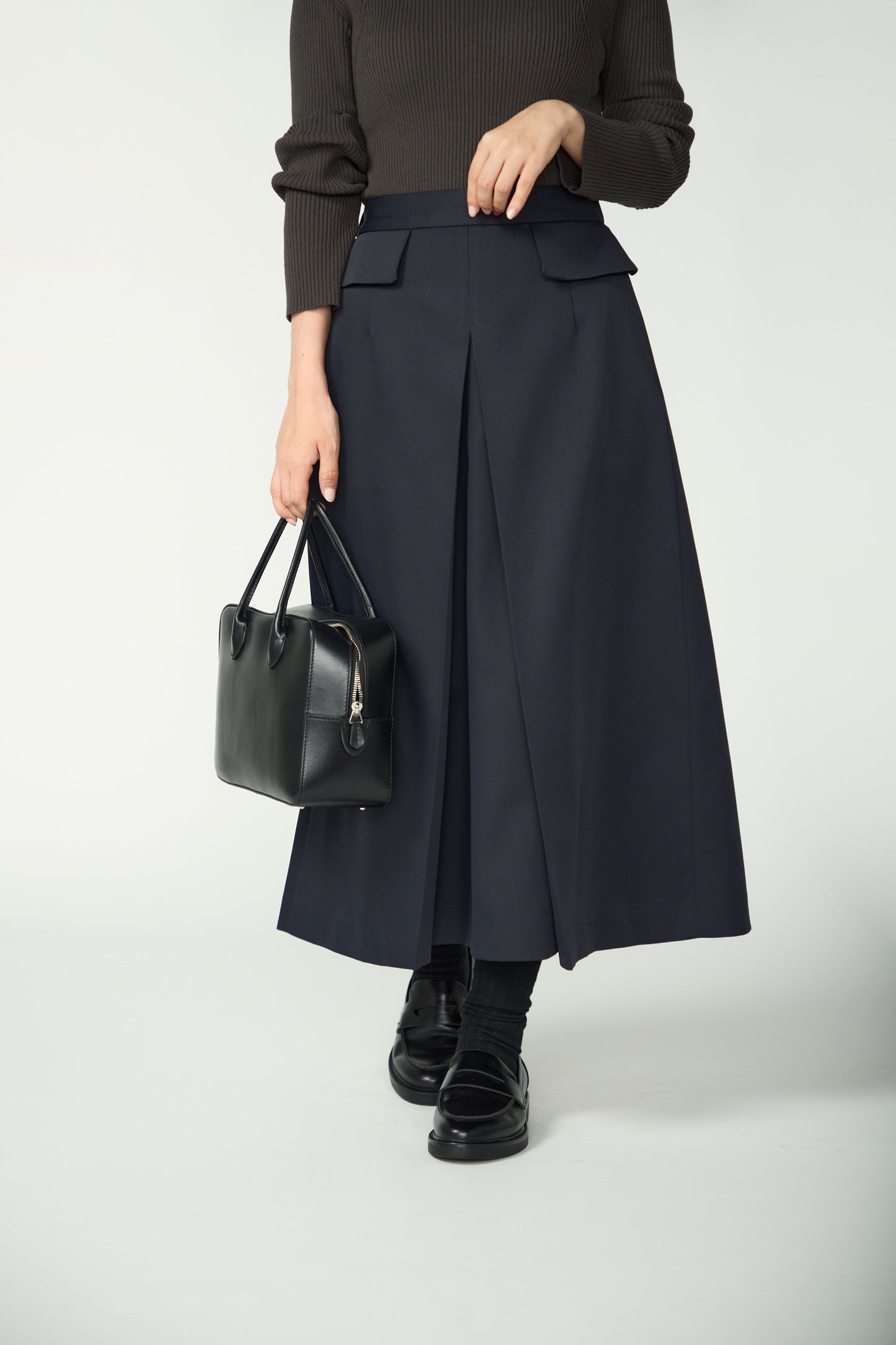 Frame trad skirt(Navy)