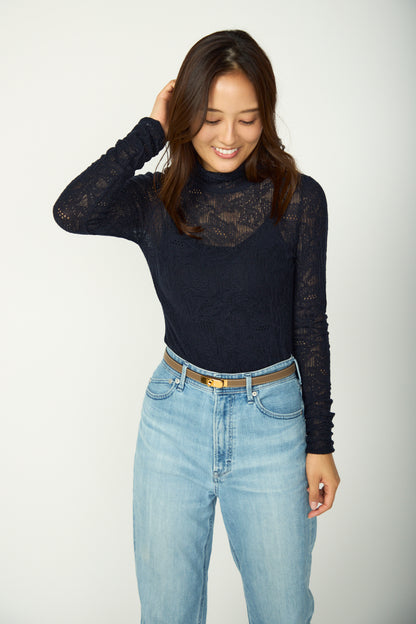 Grace knit tops (Dark navy)