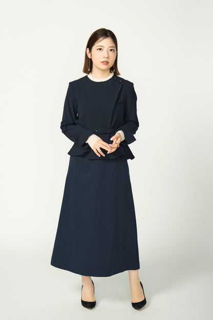 Noona peplum jacket(Navy)