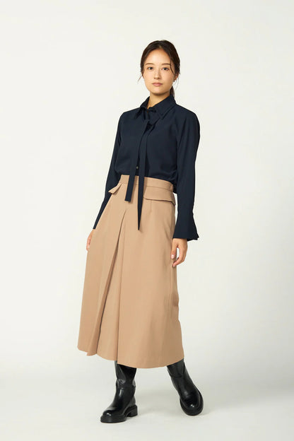 Double collar dress shirt (Navy)