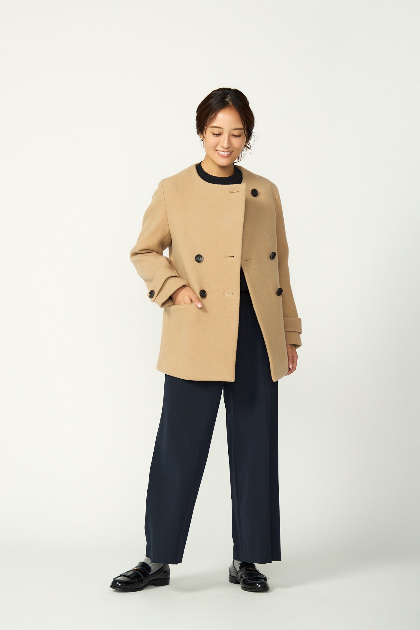 Audire melton coat (Camel)