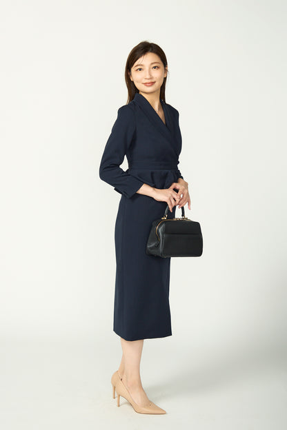 Cheer up peplum dress (Navy)