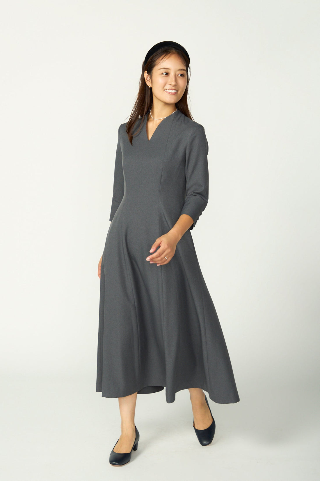 Catherine flare dress (Gray) – Audire