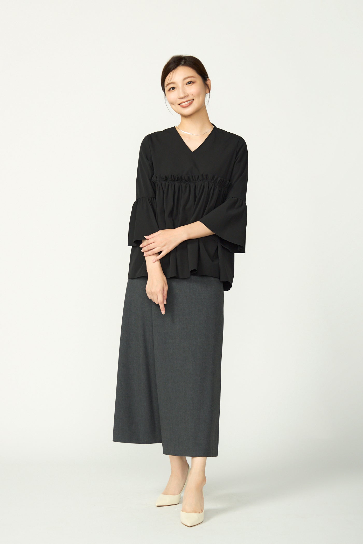 Frills over tops(Black)