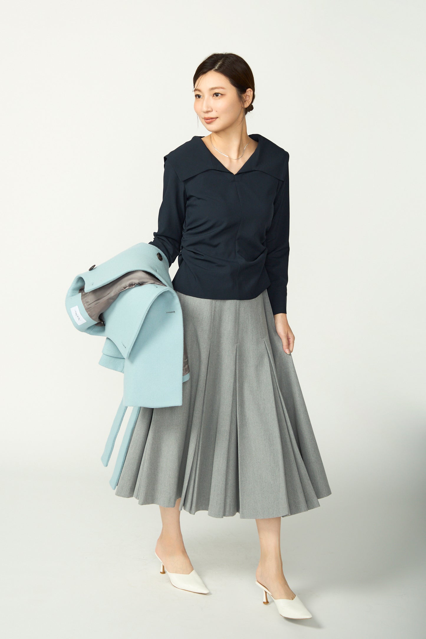 Shoreline blouse(Navy)