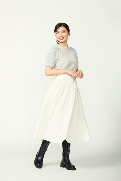 Flurries sleeve kint tops(Gray)