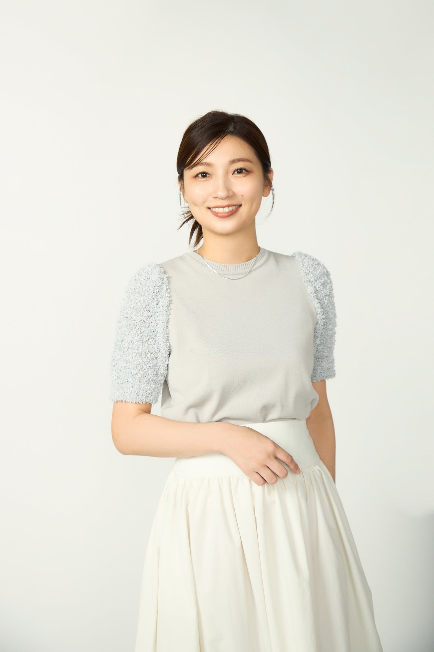 Flurries sleeve kint tops(Gray)