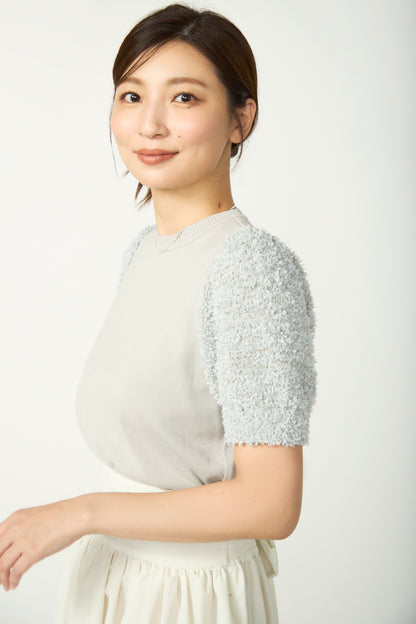 Flurries sleeve kint tops(Gray)