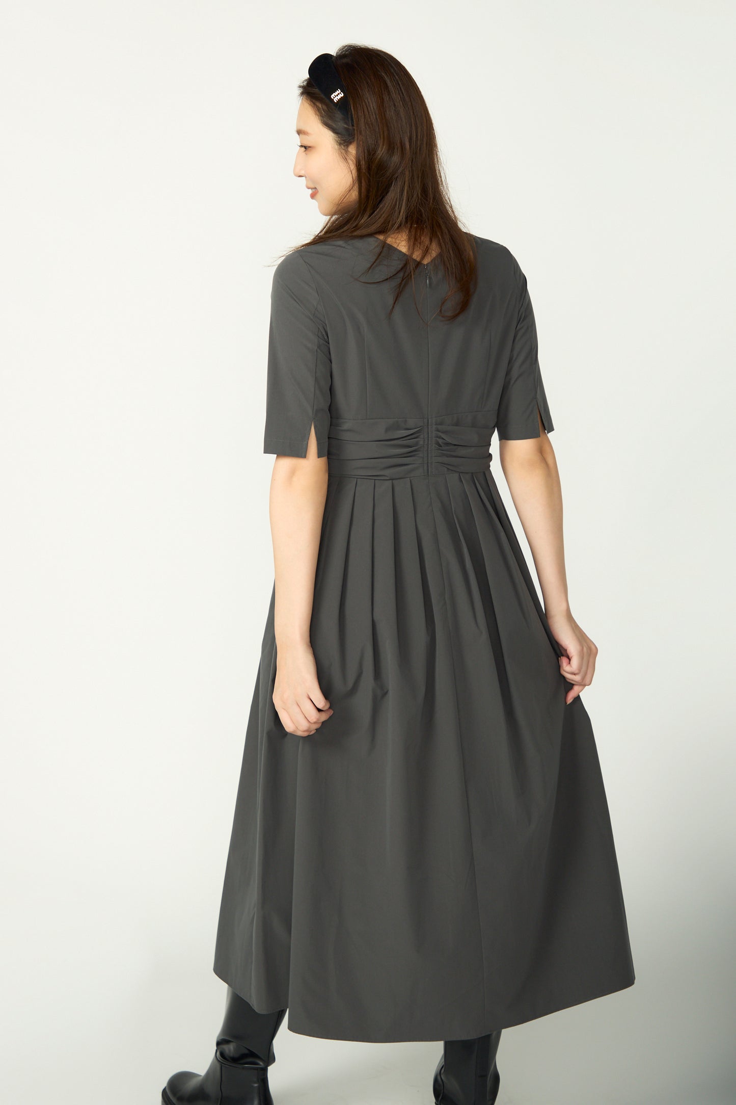 KushuKushu tack dress(Charcoal)