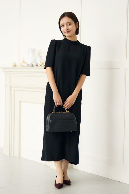 3pattern ribbon dress(Black)