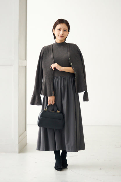 Velor touch bell cardigan(Gray)