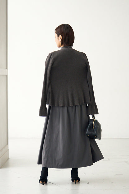 Velor touch bell cardigan(Gray)