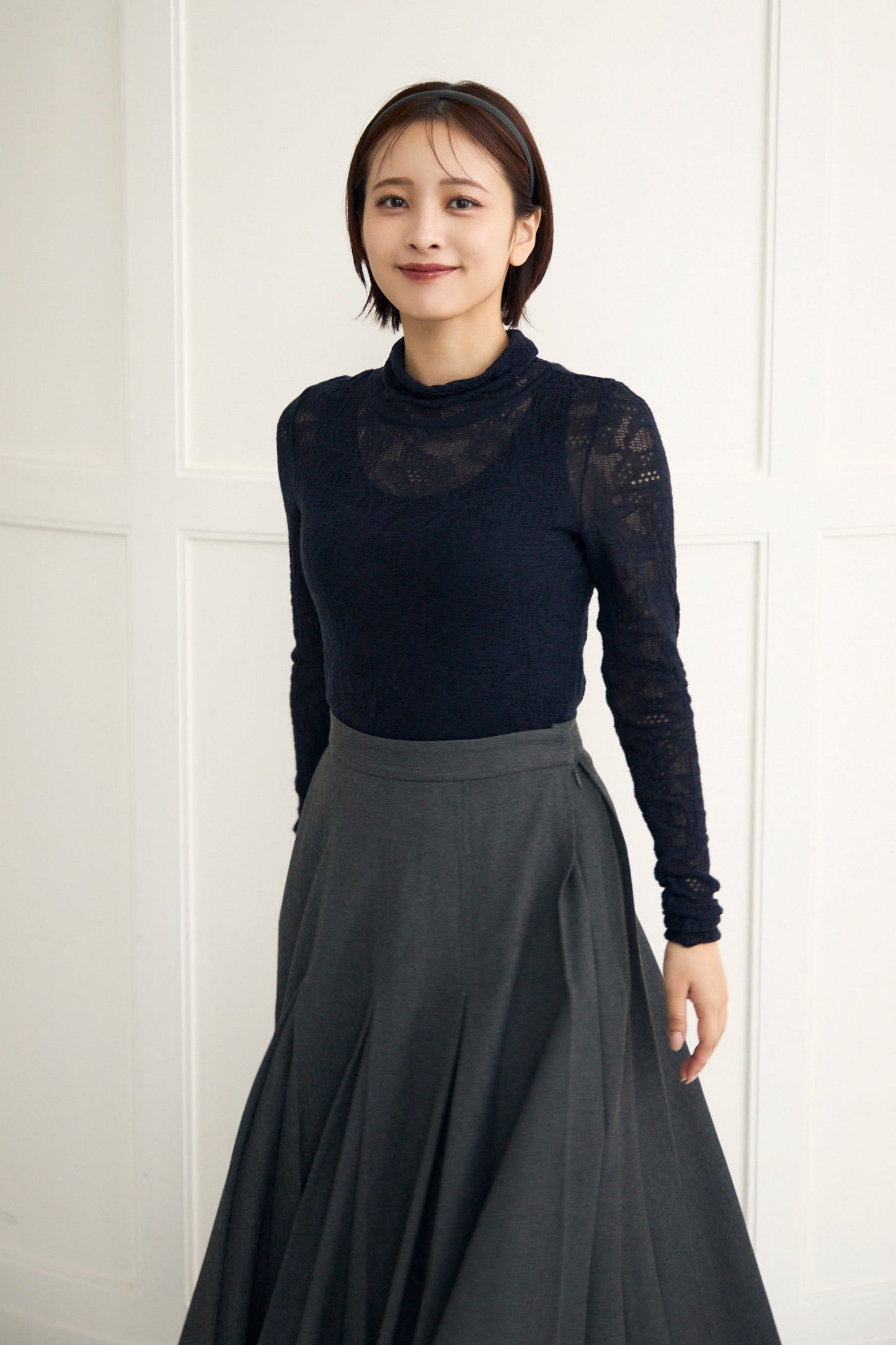 Grace knit tops (Dark navy)