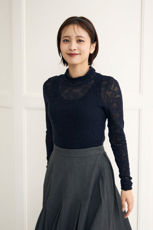 Grace knit tops (Dark navy)