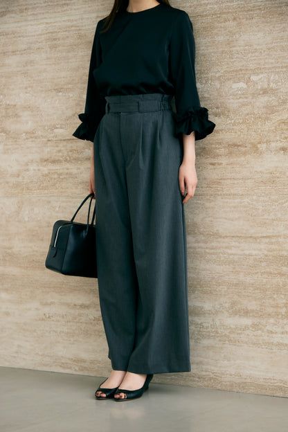 Smart tuck pants(Gray)