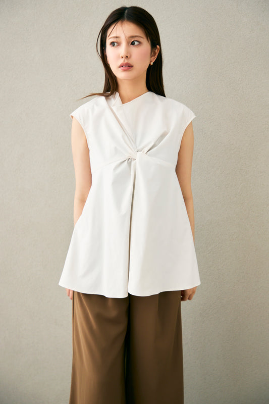 Front twist tops(Ivory)