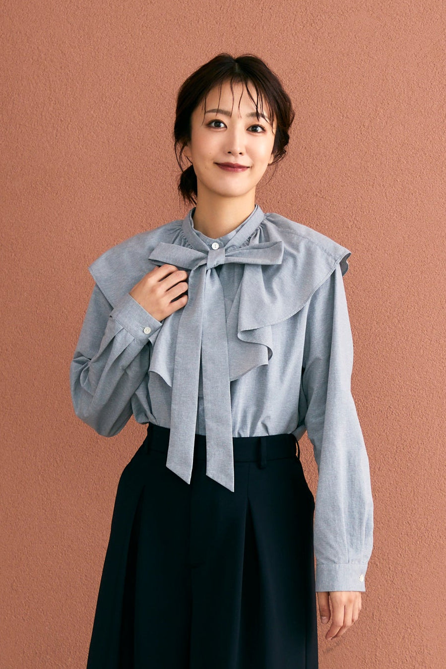 Petal collar shirt(Gray)